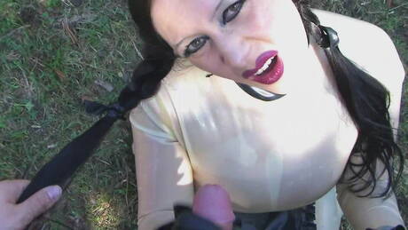 Dirty Angelina offers a free pic gallery with adolescent damsel in sucking on cock scene